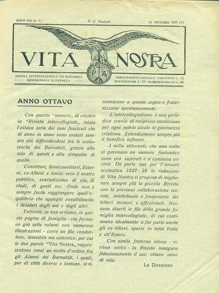 Vita nostra anno VIII n. 1