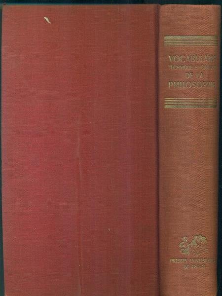 Vocabulaire technique et critique de la philosophie