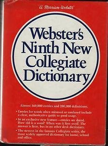 Webster's Ninth New Collegiate Dictionary