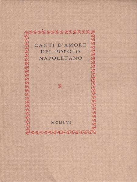 Canti d'amore del popolo napoletano