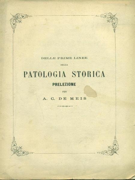 Delle prime linee della patologia storica | Immagine principale