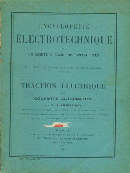 Encyclopedie electrotechnique traction electrique