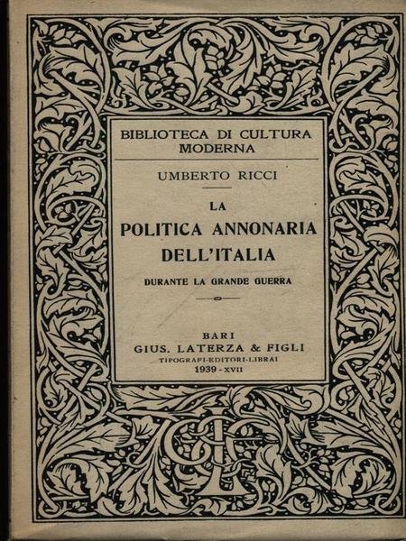 La politica annonaria dell'Italia | Immagine principale