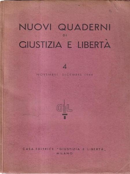 Nuovi quaderni di giustizia e liberta' 4 - novembre/dicembre