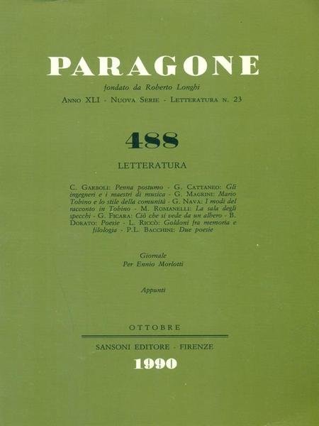 Paragone 488 anno XLI - Letteratura
