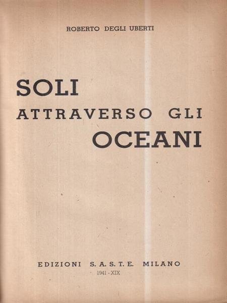 Soli attraverso gli oceani.