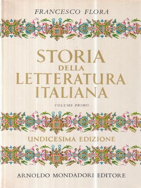 Storia della letteratura italiana 5 voll
