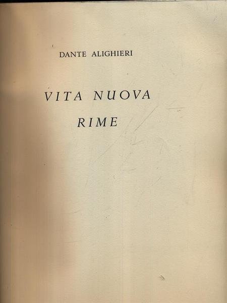 Vita Nuova, Rime