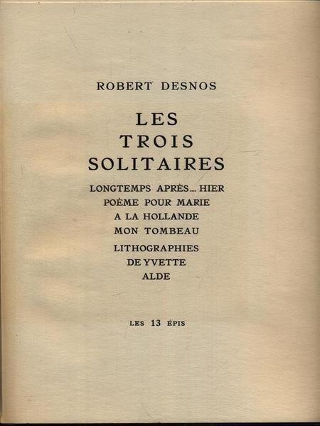 Les trois solitaires