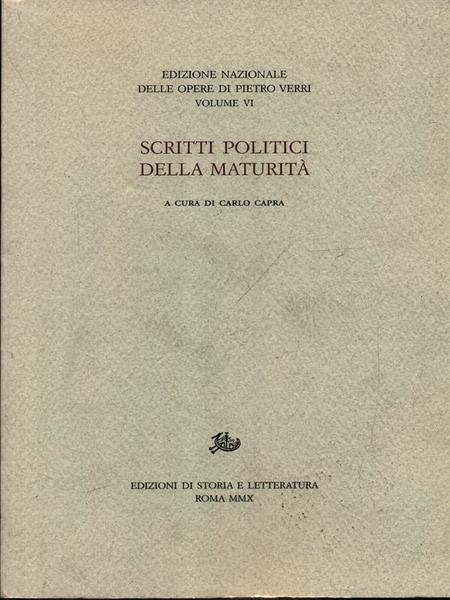 Scritti politici della maturita'