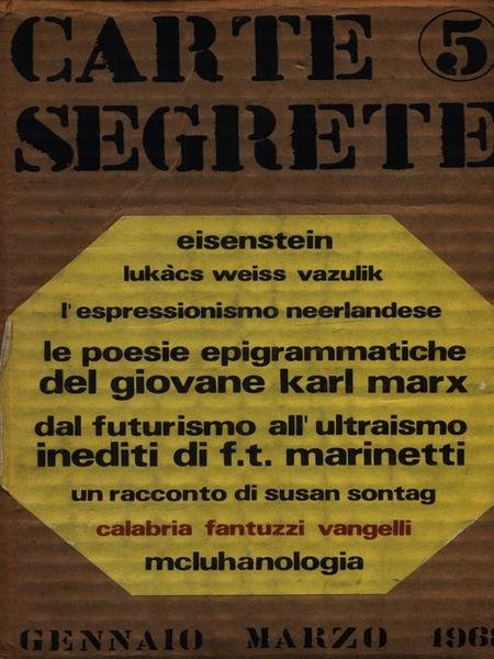 Carte segrete n. 5/gennaio-marzo 1968