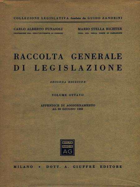 Raccolta generale di legislazione vol. 8