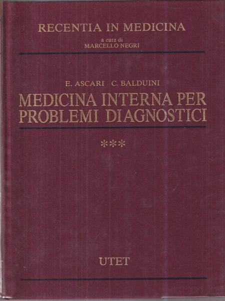 Medicina interna per problemi diagnostici 3 voll