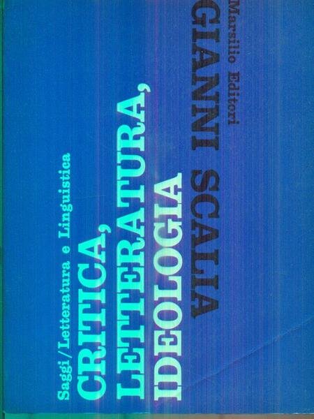Critica, letteratura, ideologia 1958-1963