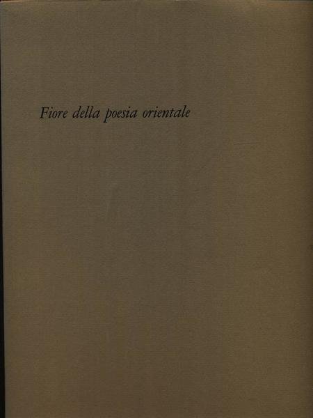 Fiore della poesia orientale