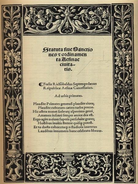 Statuta Aesinae Civitatis 3vv