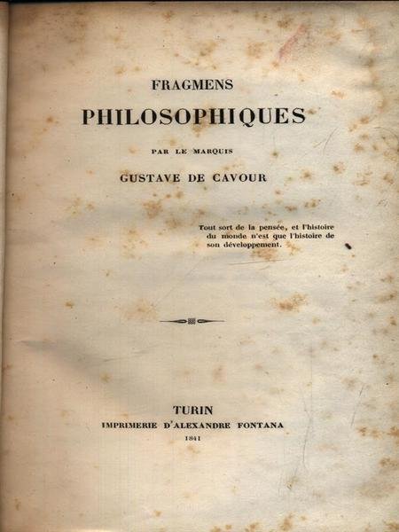 Fragmens philosophiques