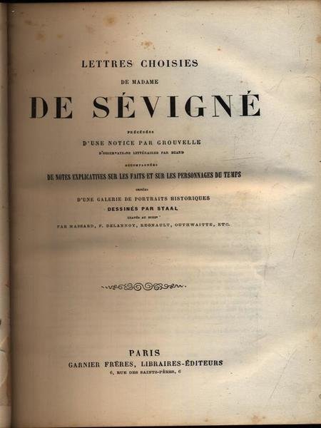 Lettres choises de Madame Sevigne'