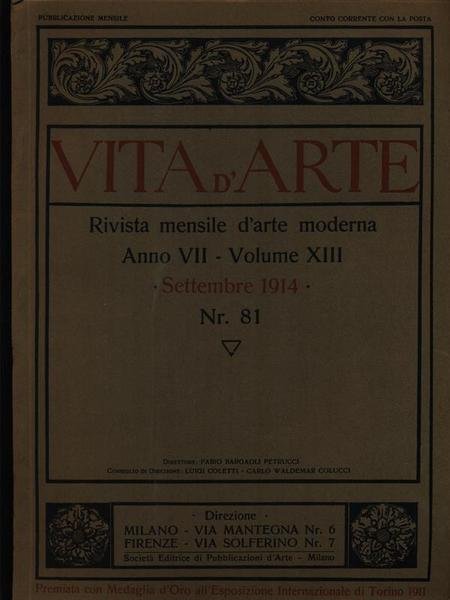 Vita d'arte n. 81/settembre 1914