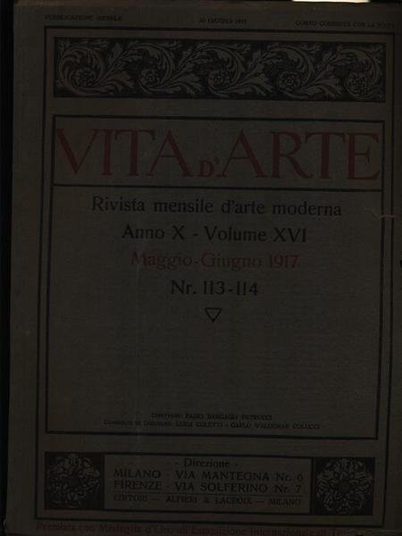 Vita d'arte n. 113-114/maggio-giugno 1917