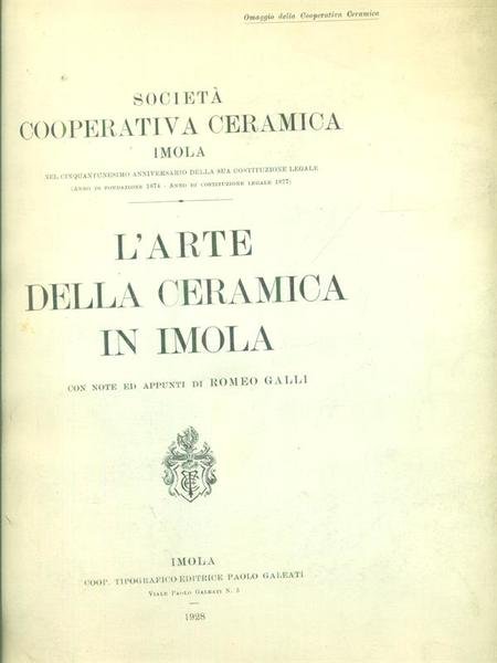 L'arte della ceramica in Imola