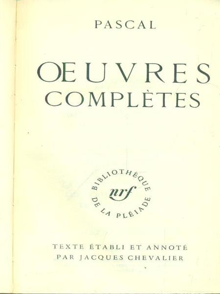 Oeuvres completes