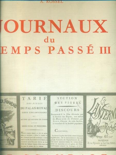 Journaux du temps passe' III