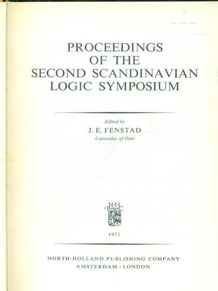 Proceedings of the second Scandinavian logic symposium