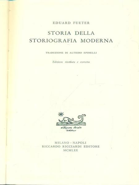 Storia della storiografia moderna