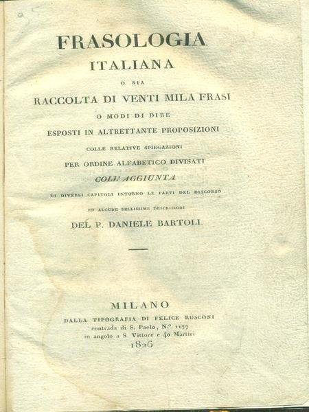 Frasologia italiana