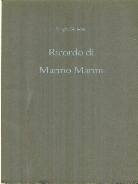 Ricordo di Marino Marini