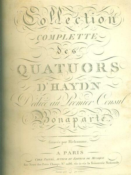 Collection complette des Quatuors d'Haydn