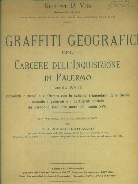 I graffiti geografici del carcere dell'Inquisizione in Palermo