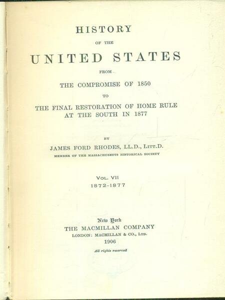 The history of the United States 7vv