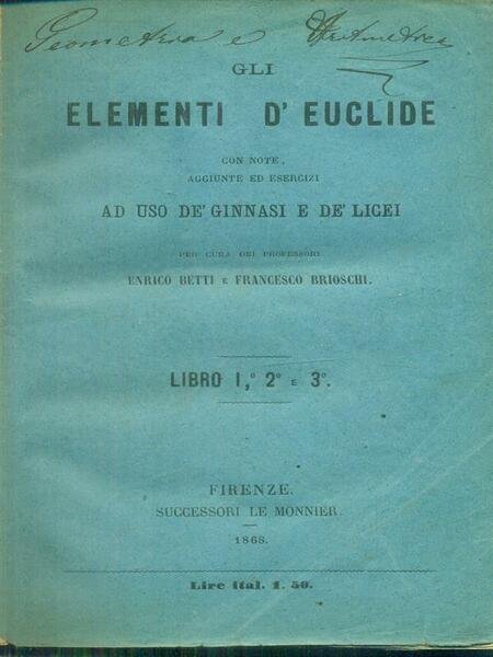 Gli elementi d'Euclide