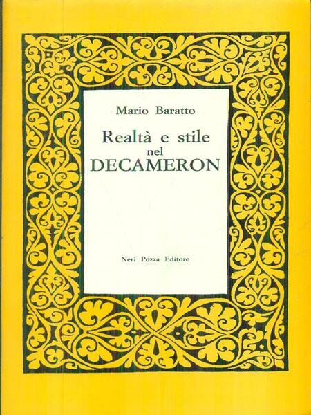 Realta' e stile nel Decameron
