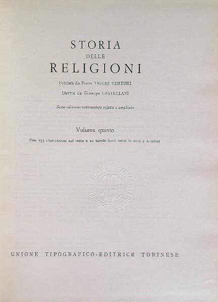 Storia delle religioni 5 voll.