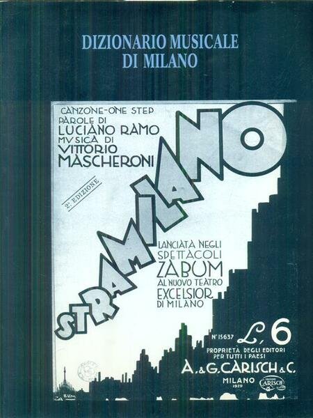 Dizionario musicale di Milano