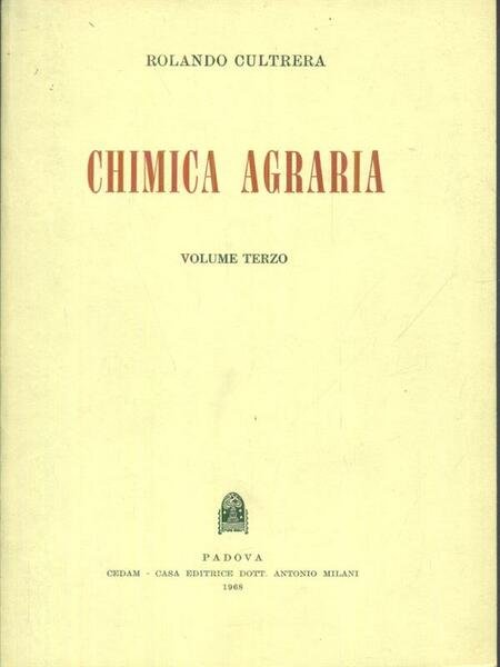 Chimica agraria vol. 3