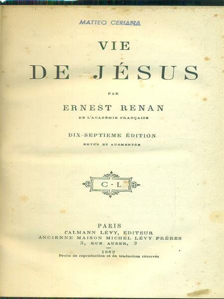 Vie de Jesus