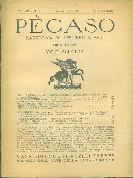 Pegaso n. 5/maggio 1931