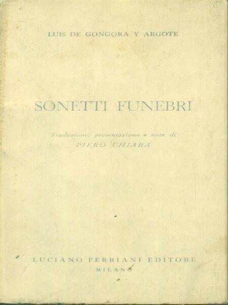 Sonetti funebri