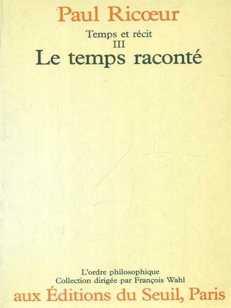 Temps et recit 3vv