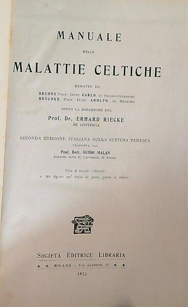 Manuale delle malattie celtiche