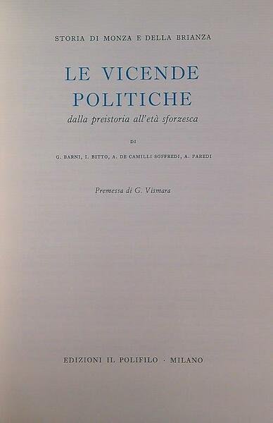 Storia di Monza e della Brianza 6 voll. | Immagine principale