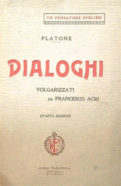 Platone Dialoghi