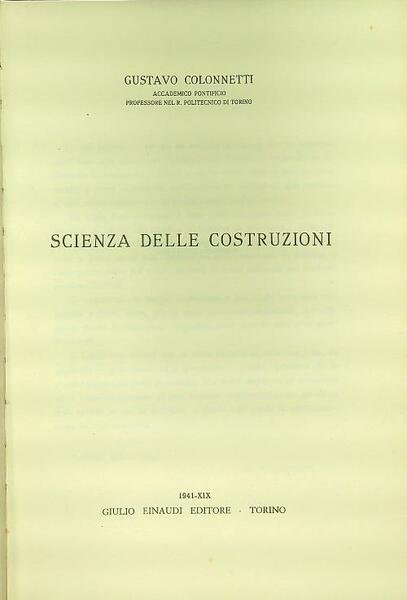 Scienza delle costruzioni