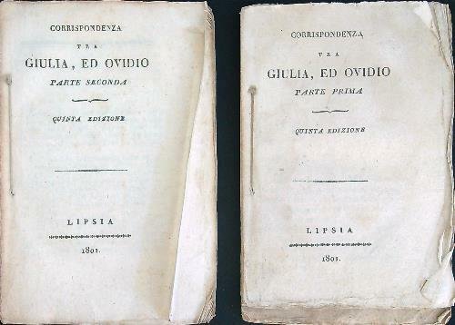 Corrispondenza tra Giulia ed Ovidio 2 vv