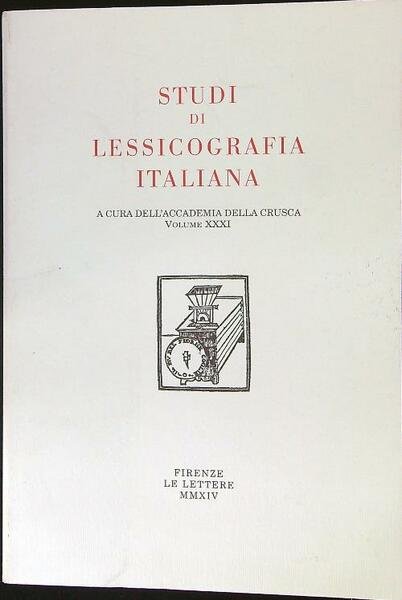 Studi di lessicografia italiana