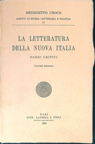 La letteratura della nuova Italia 2 vv